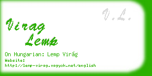virag lemp business card